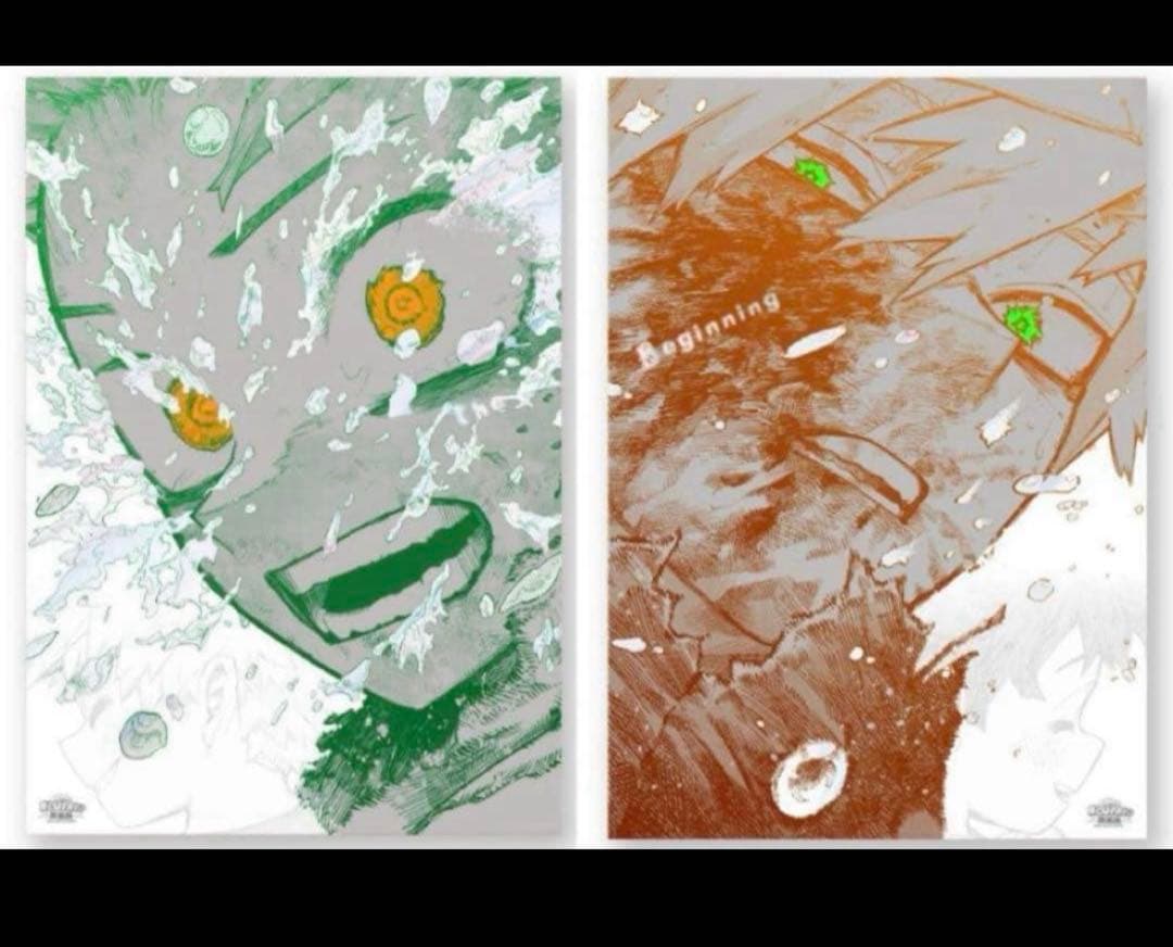 ヒロアカ 原画展 A2アート ポスター The Beginning 爆豪 緑谷 僕のヒーローアカデミア 原画展 A2アートポスター The Beginning 緑谷