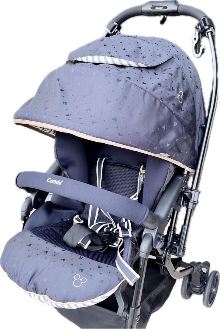 良品　Combi メチャカルハンディオート4キャスミッキーモデル　ネイビー