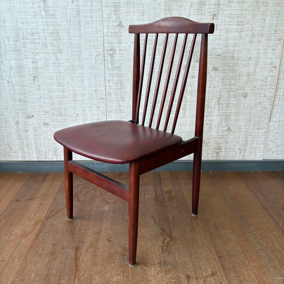 ② トーヨーファニチア 木製ダイニングチェア 古家具 ヴィンテージ