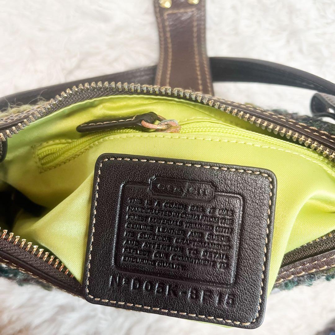 美品✨COACH アクセサリーポーチ ソーホー ワンショルダー ツイード