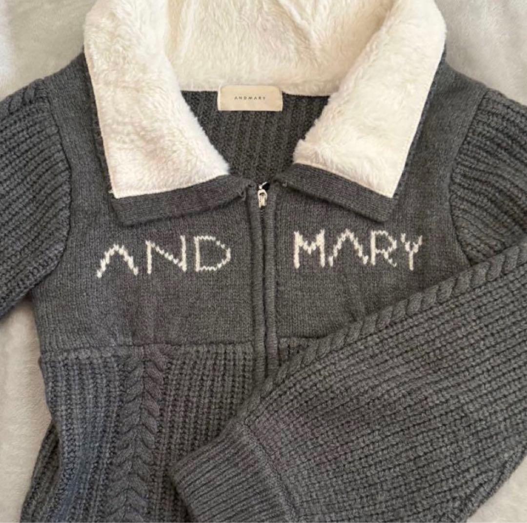andmary Mary logo zip tops gray - メルカリ