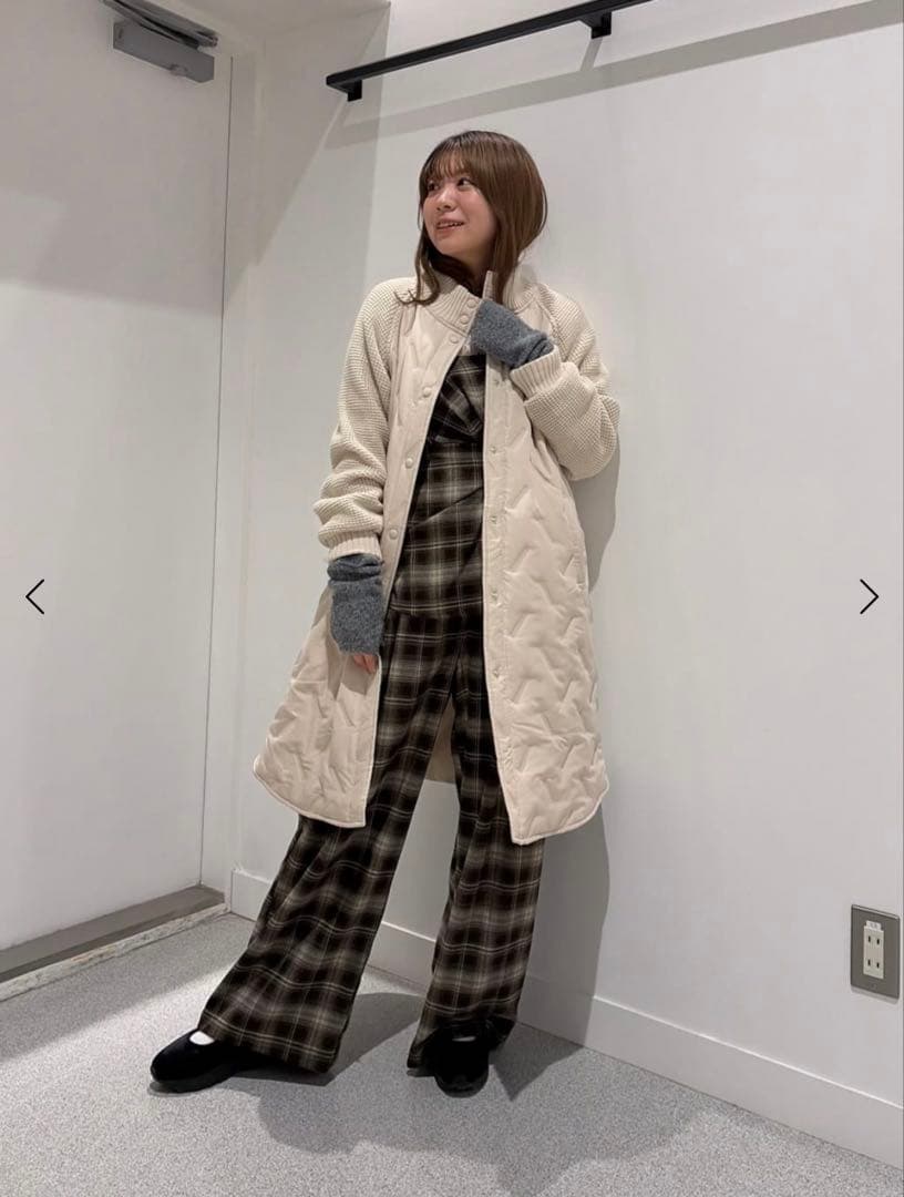 新品☆ヤマダヤスコットクラブニットスリーブロングブルゾン