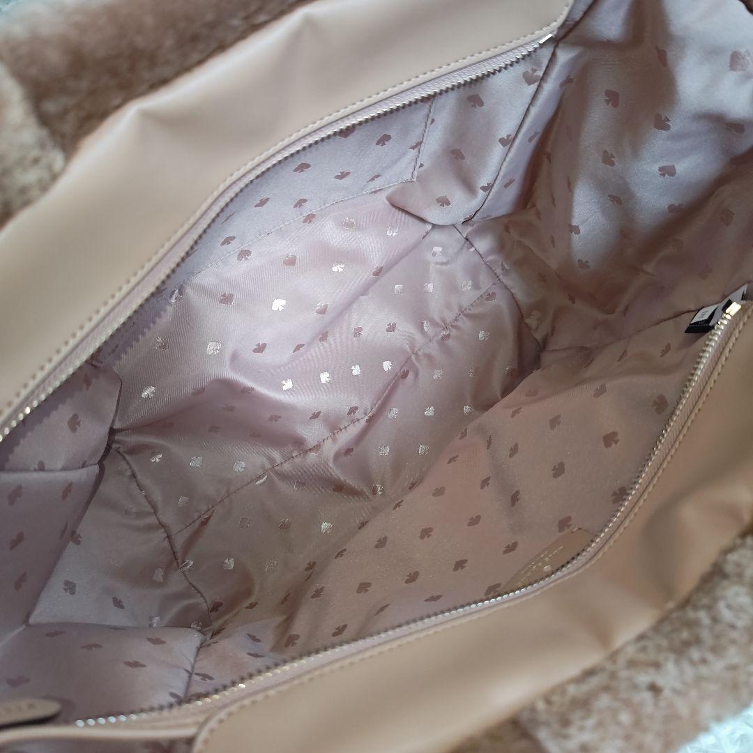 美品✨】ケイトスペード ファー ラージ トートバッグ ボア ブラウン A4