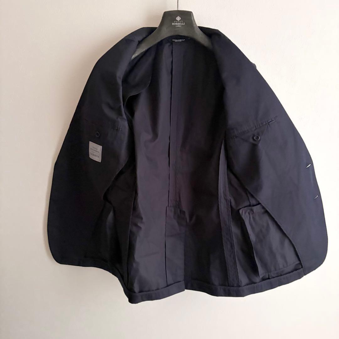 【希少】ドルチェアンドガッバーナ　イージーセットアップ　ネイビー　シルク混　46