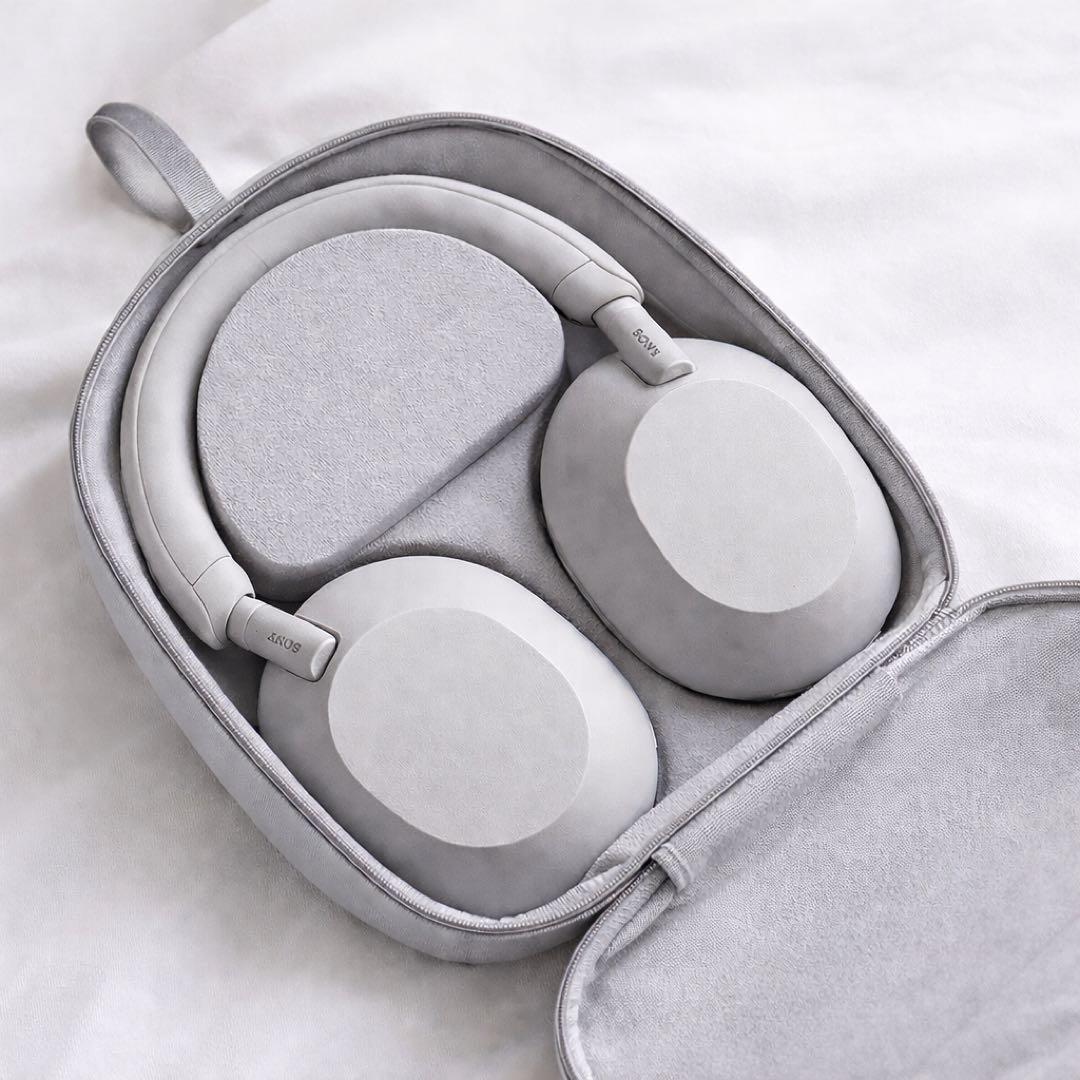SONY WH-1000XM5 ワイヤレスヘッドホン グレー ケース付き - メルカリ