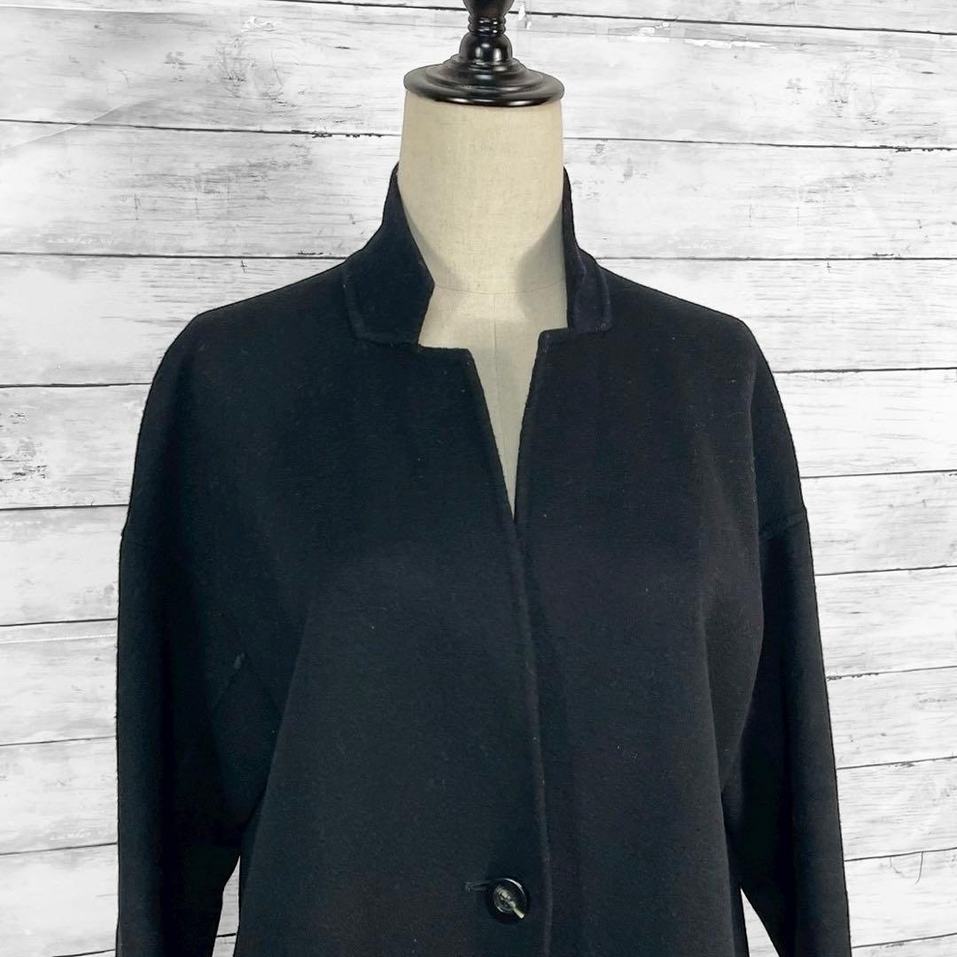 ENFOLDエンフォルド ウールリバーテーラードコート ブラック 38