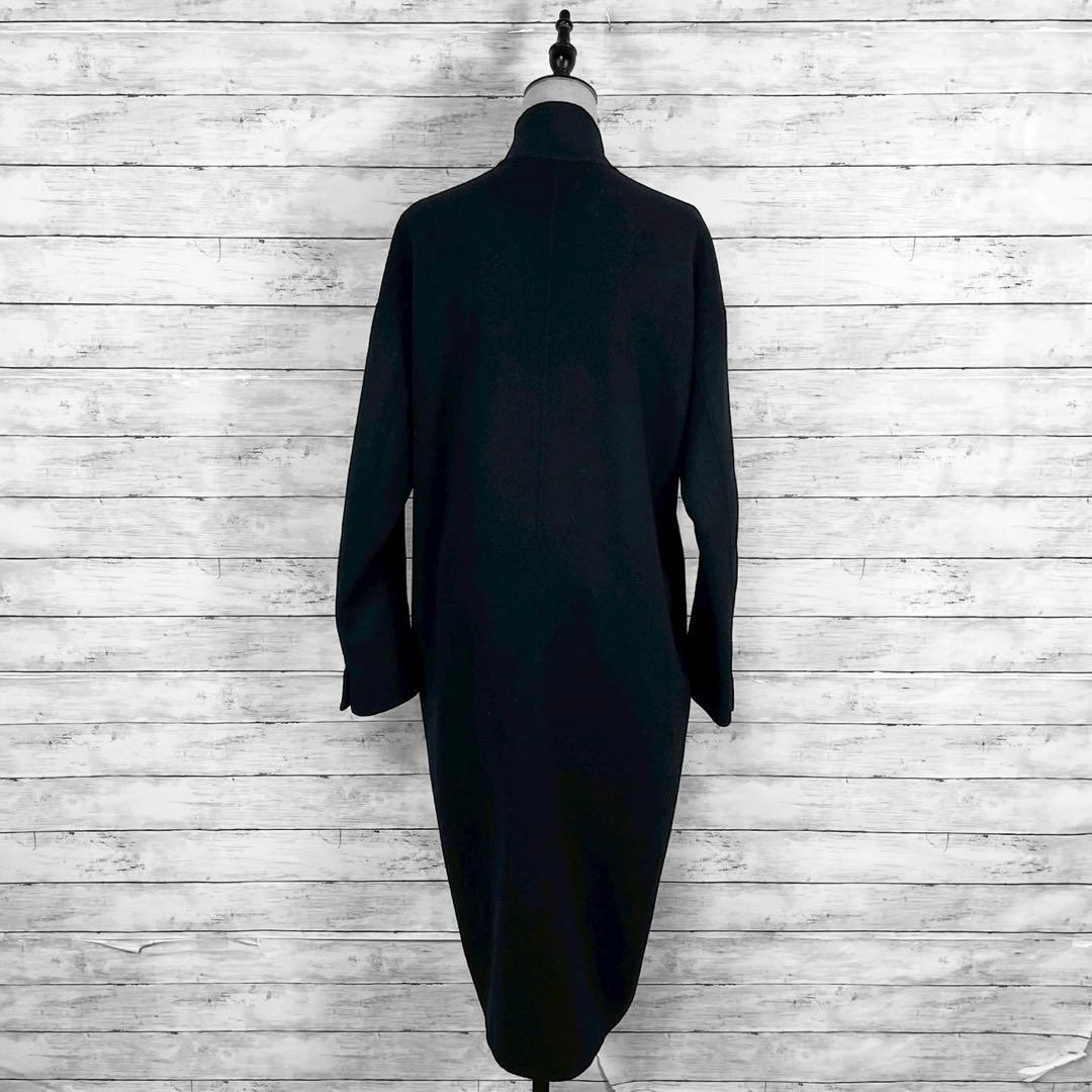 ENFOLDエンフォルド ウールリバーテーラードコート ブラック 38