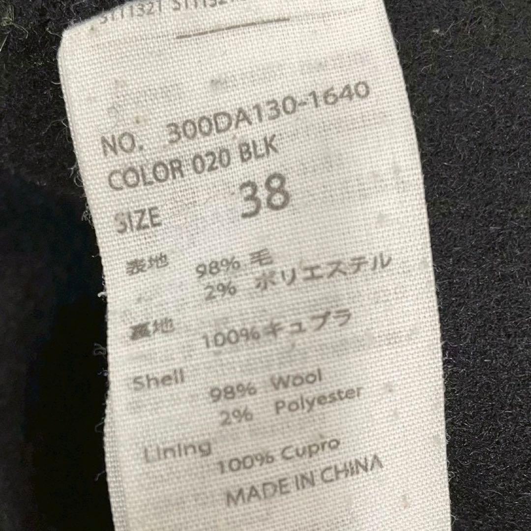 ENFOLDエンフォルド ウールリバーテーラードコート ブラック 38