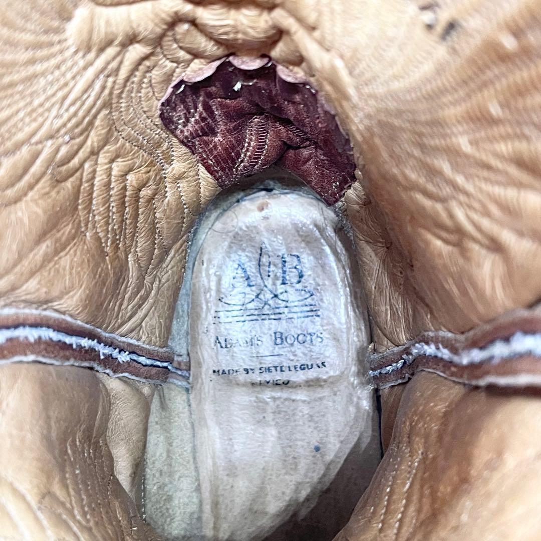 ADAM'S BOOTS アダムスブーツ ウエスタンブーツ 刺繍 レザー