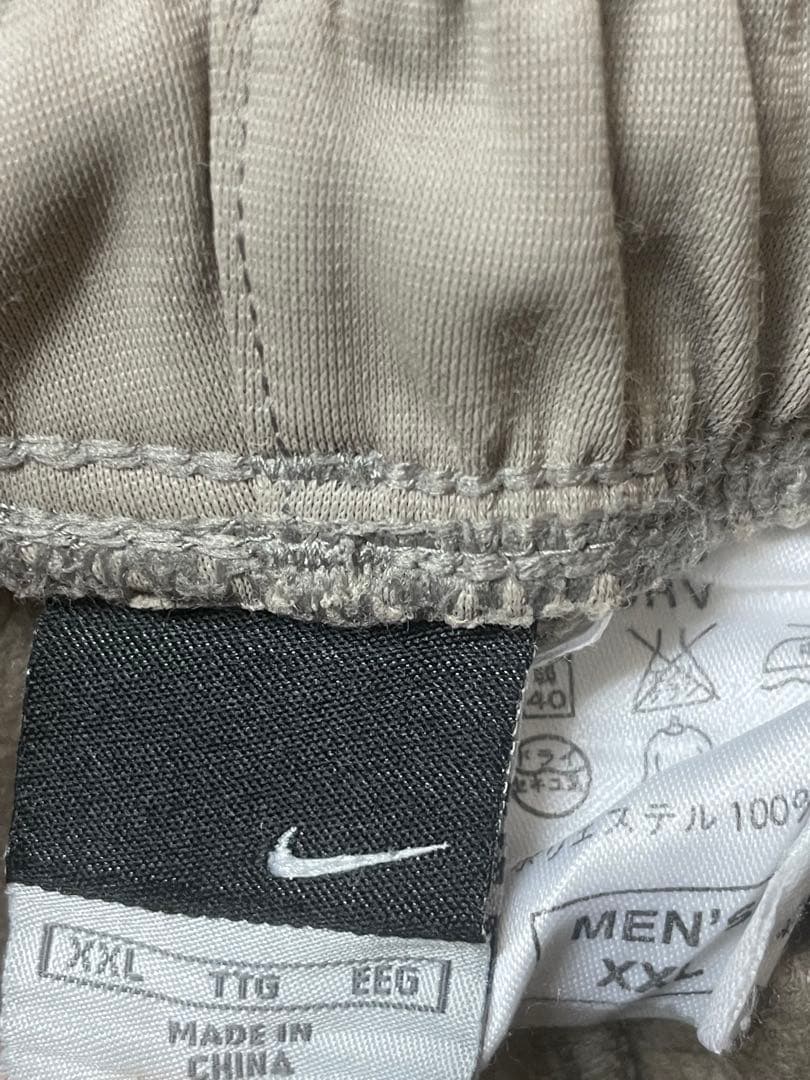 00s NIKE ナイキ　トラックパンツ　スナップパンツ　刺繍　y2k ベージュ