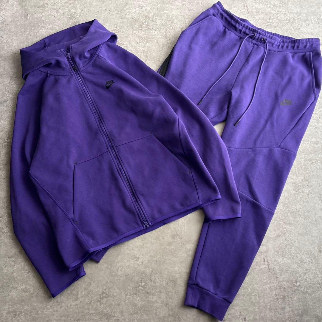 極美品□NIKE ナイキ【L】テックフリース セットアップ パープル 希少
