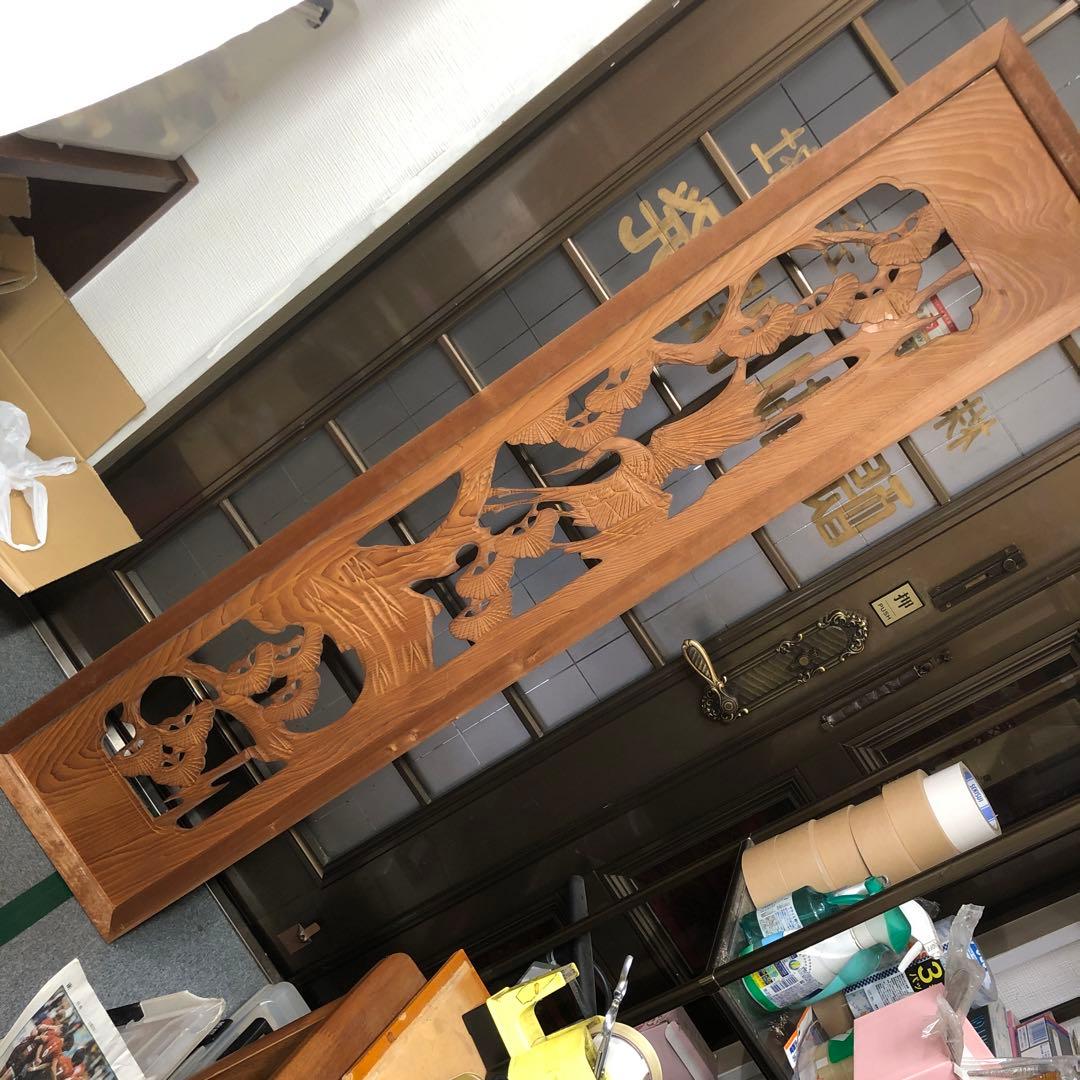 欄間　木製彫刻インテリア装飾品