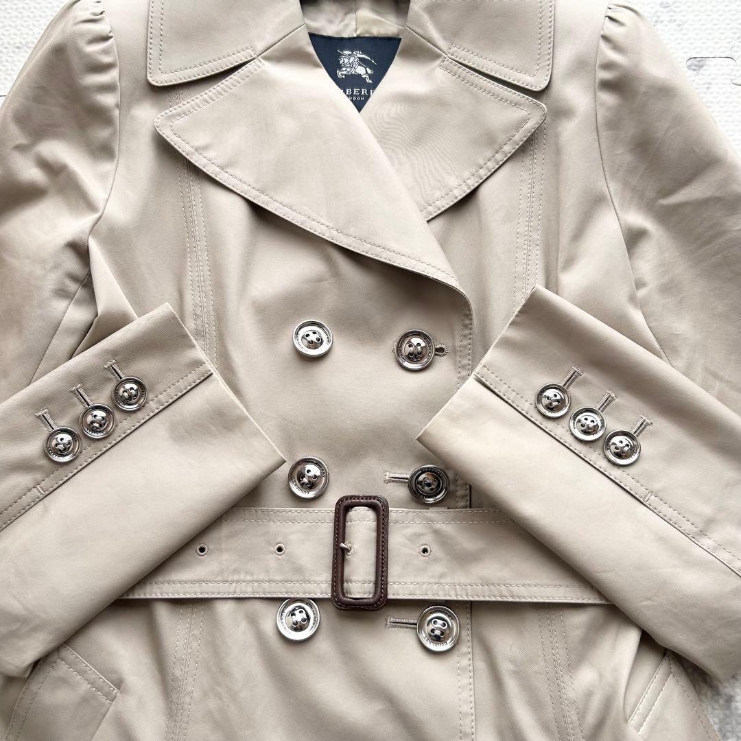 美品♡ バーバリー ロンドン トレンチコート メタルボタン プリーツ ホースロゴ