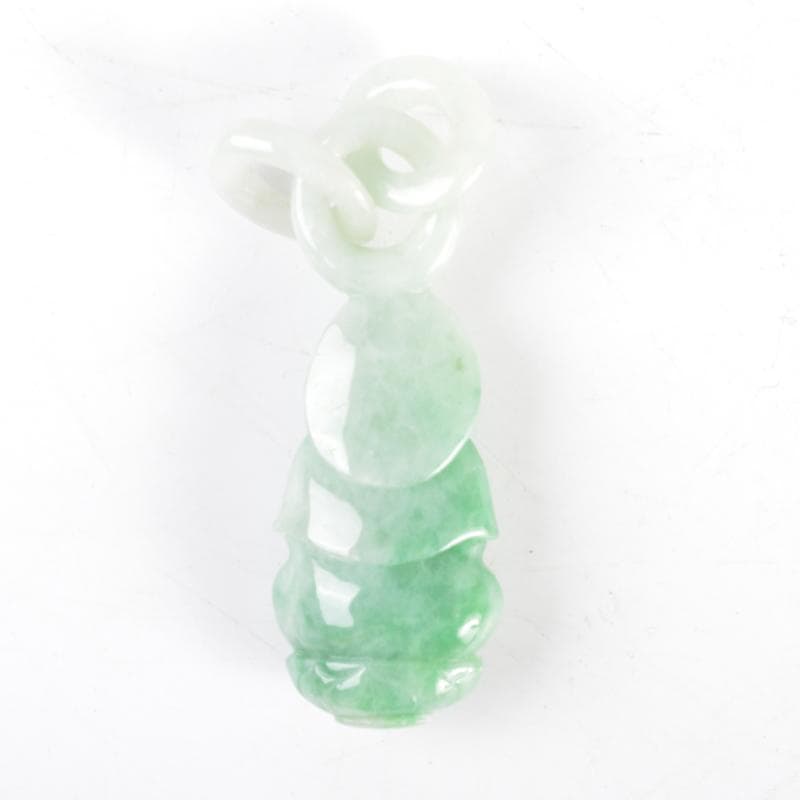 かぼちゃもち様専用玉石翡翠玉彫刻 釈迦如来像 仏像 根付 鑑定書付 C