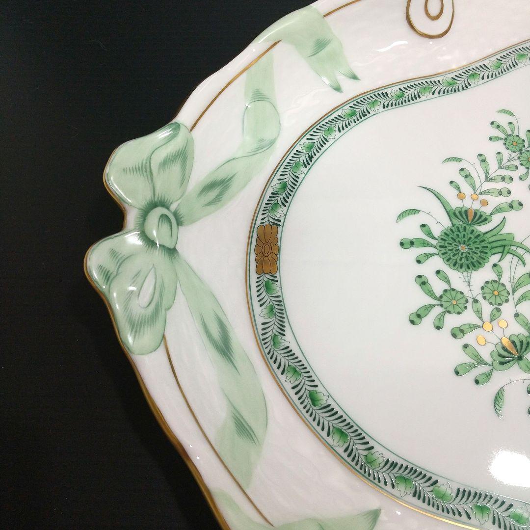 ヘレンド インドの華 大型40cm オーバル ディッシュ パーティ トレイ