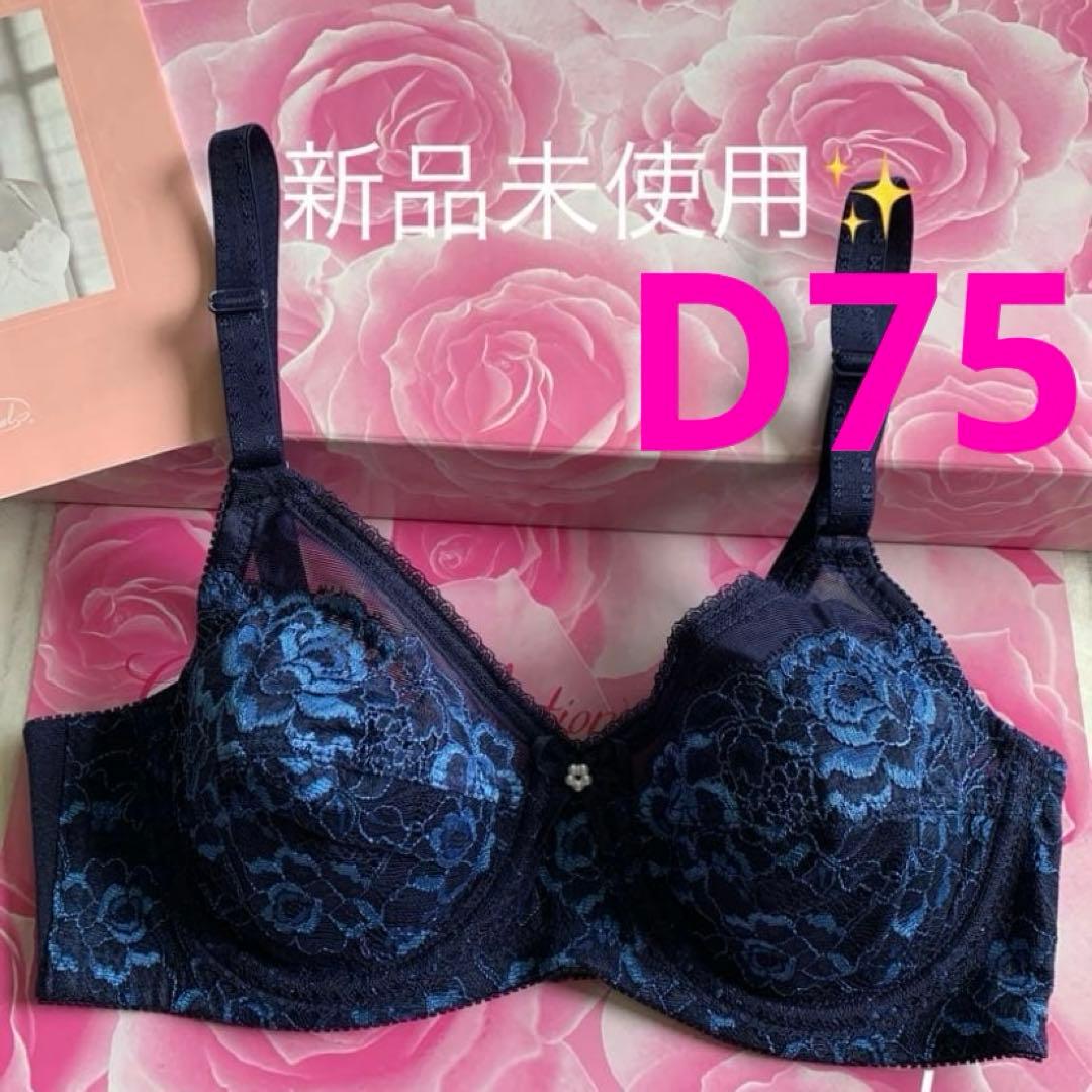 シャンデール新品未使用サファイアブルーブラジャーD75 - メルカリ