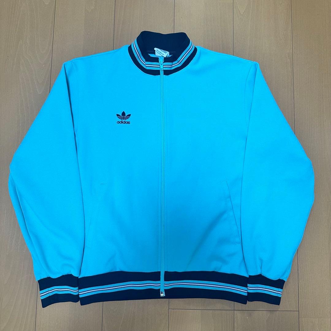 80s old adidas track jacket ティファニーブルー