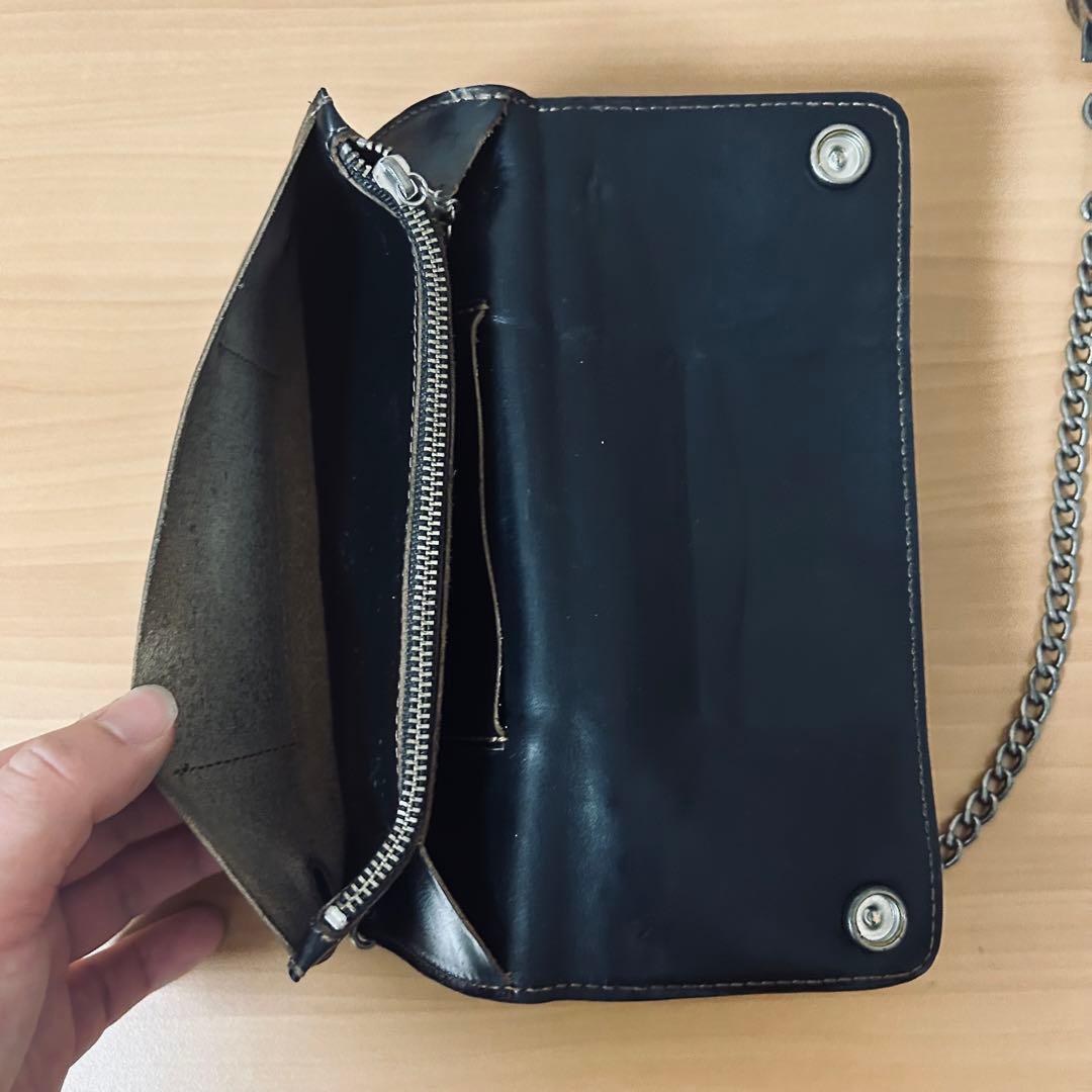 RRL ダブルアールエル レザー チェーン ウォレット トラッカー