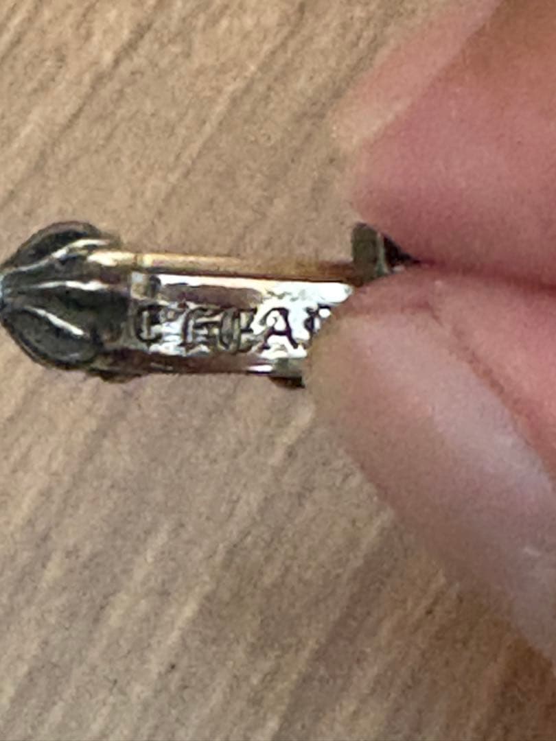 【あんしん鑑定付き】クロムハーツ クロスバンド フープピアス 純正キャッチ