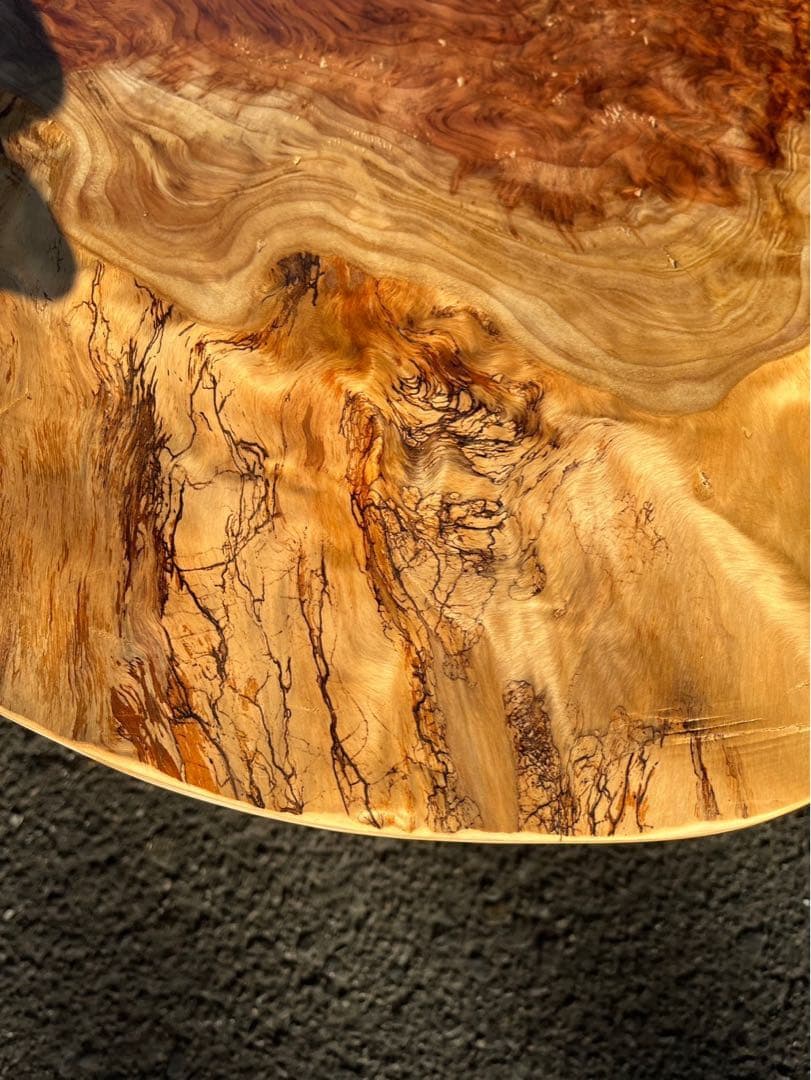 たのメル便] 天杉 漣杢(さざなみもく) ローテーブル 無垢材 新品未使用