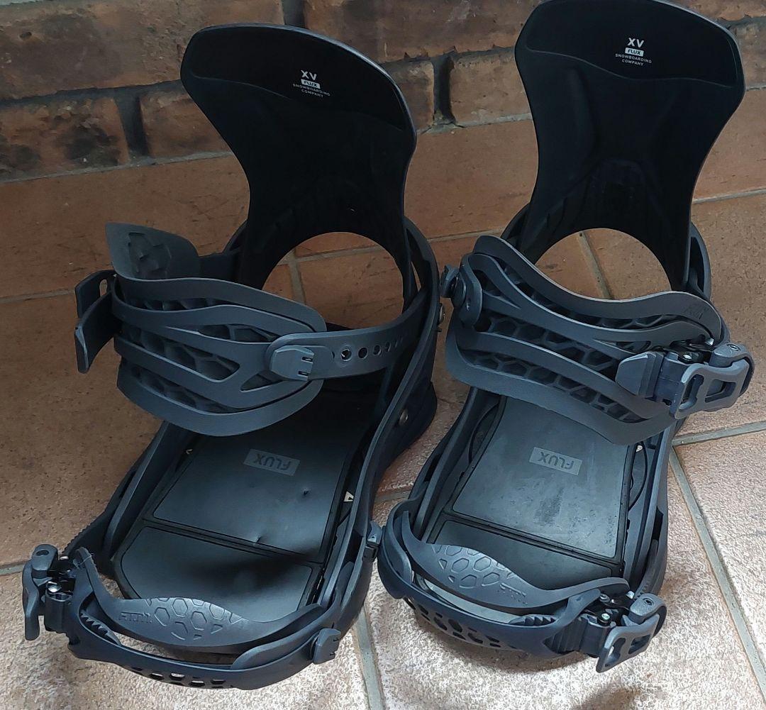 ☆美品☆FLUX XV スノーボードビンディング グレー FLUX BINDINGS（フラックスバインディング） 日本正規品 スノーボード