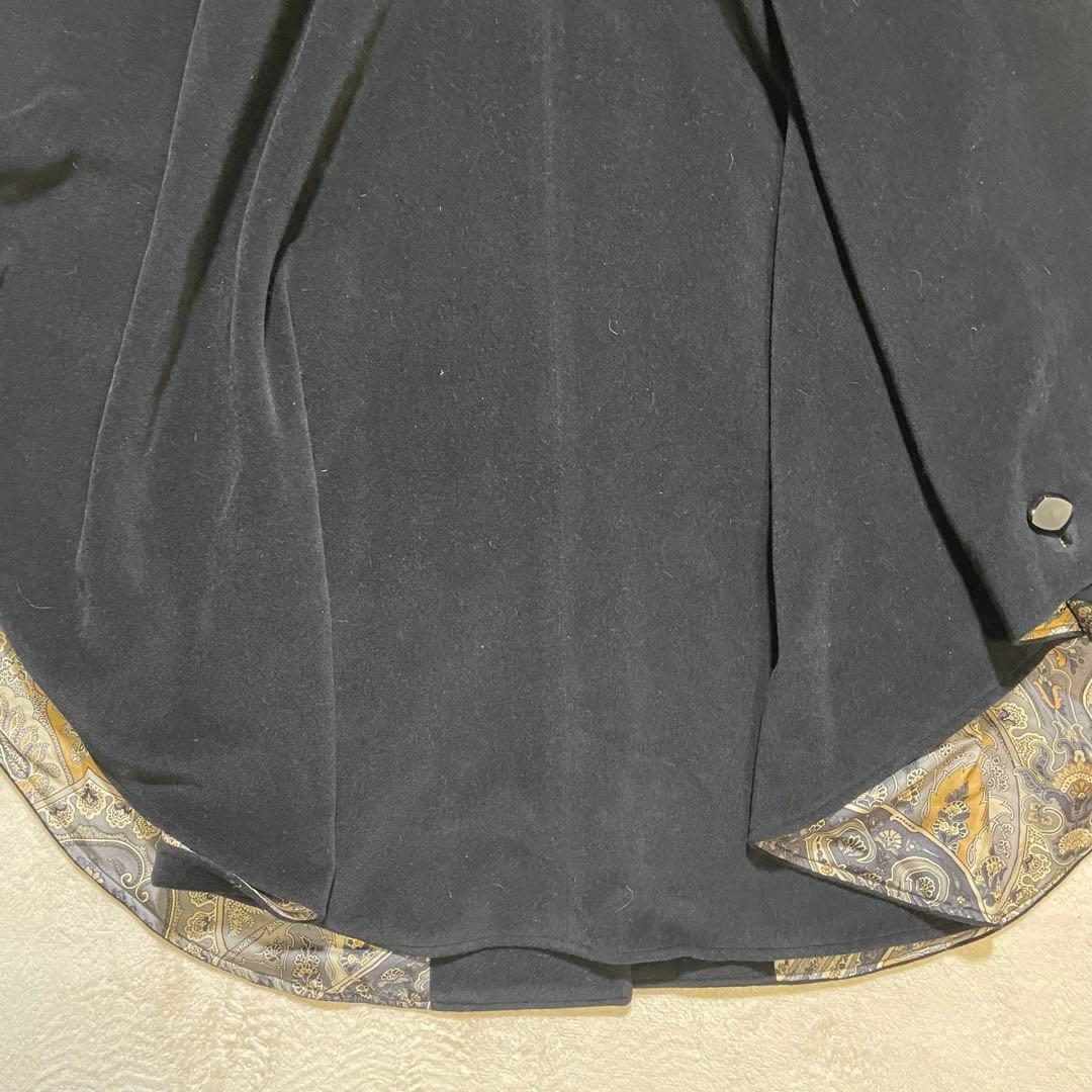 美品 piacenza × DELBA ペイズリー カシミ裏地シルク ポンチョ