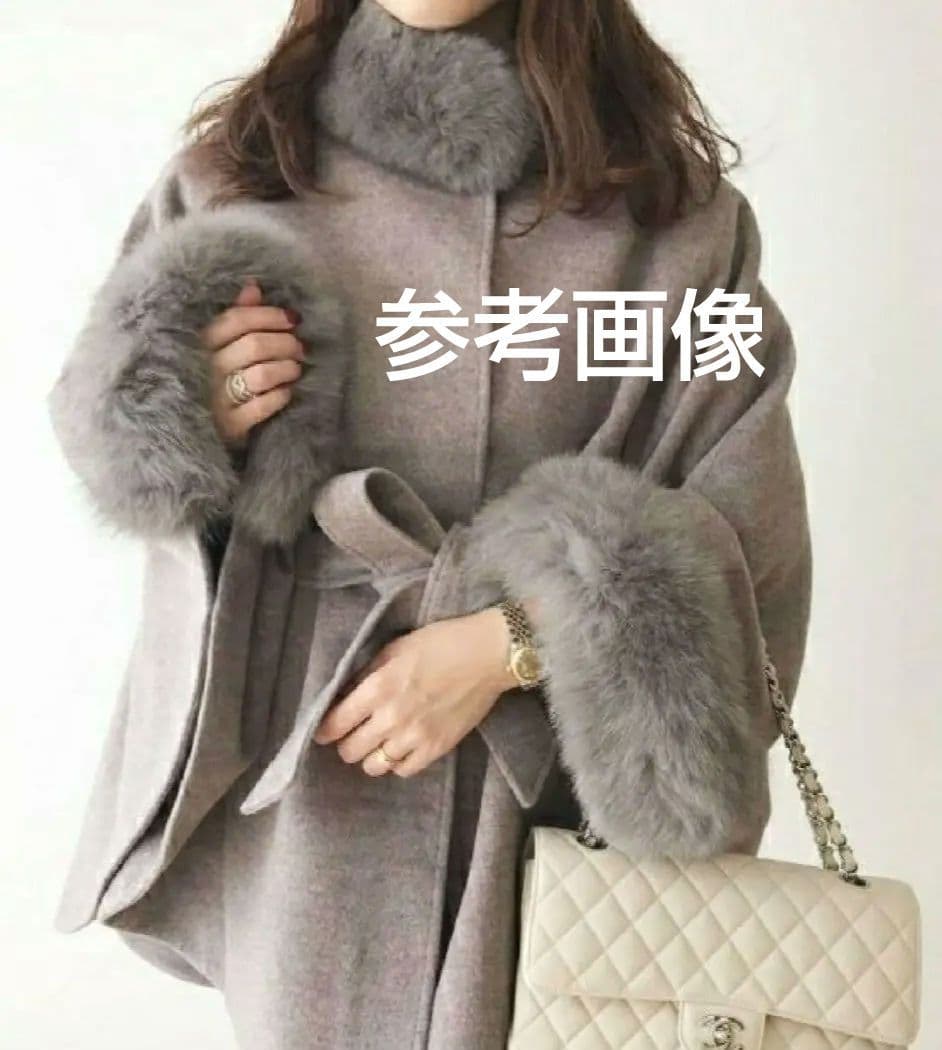 専用✨sagafurs サガ 　ファー　fox　ポンチョ ケープ コートカシミヤ