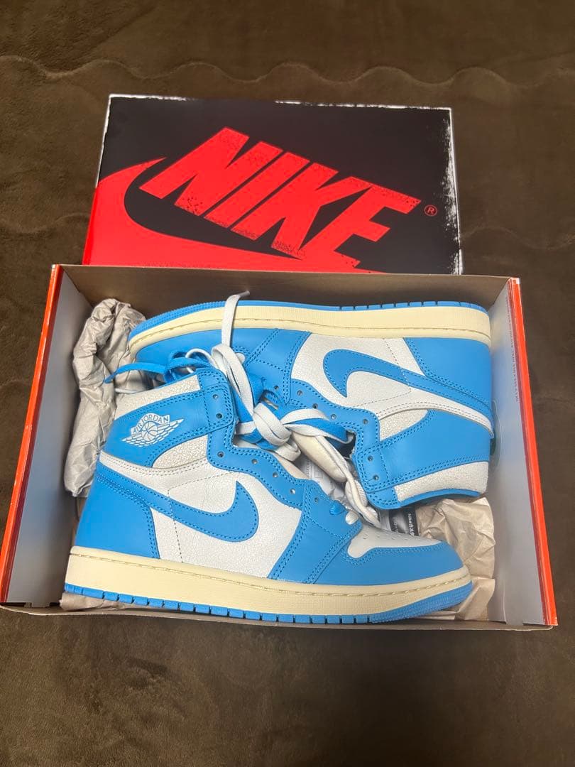 新品未使用　NIKE AIR JORDAN1 エアジョーダン1 AJ1 UNC Nike Air Jordan 1 Retro High OG “UNC Reimagined”が国内5月10日に