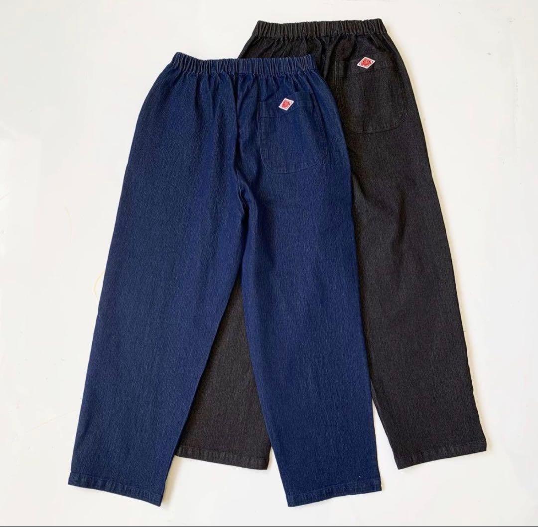 【新品】dantonブルー　デニム イージーパンツ