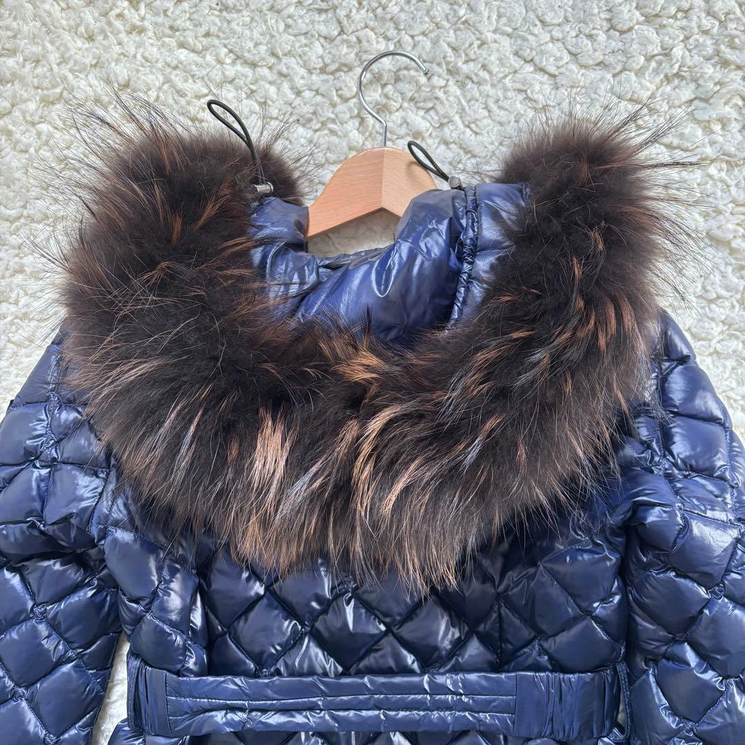 ぱどのん様専用 タトラス ダウンコート 紺 02 M ラクーンファー