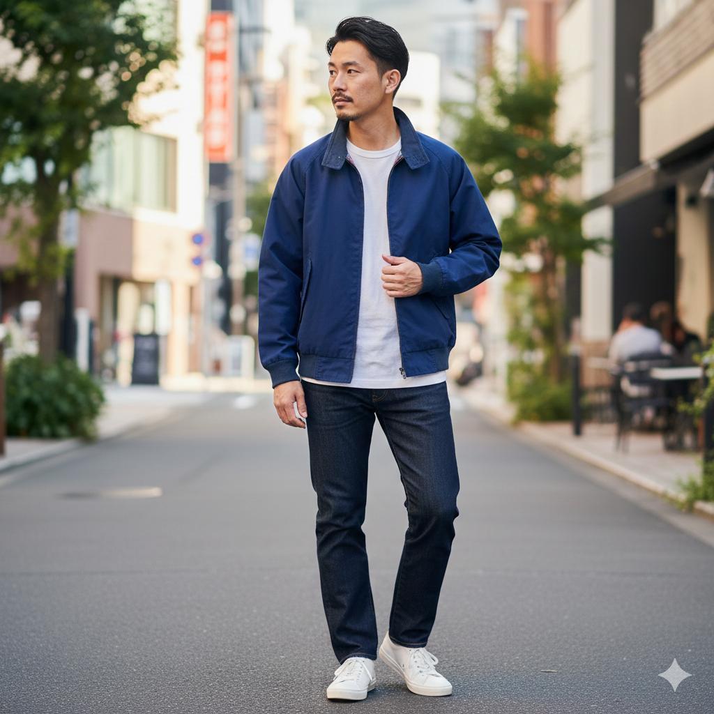 エディーバウアー ジャケット ハリントンジャケット ネイビー チェック