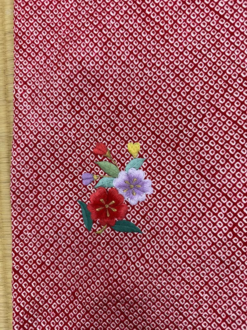 七五三　正絹　絞り　女の子　キッズ　7歳　ピンク　総絞り　絹