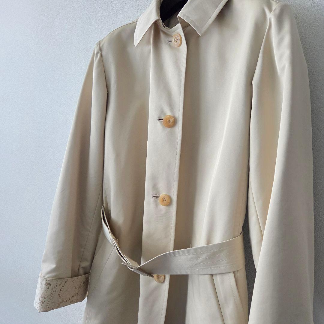 【Aquascutum】 コート ライトベージュ 9号 アクアスキュータム