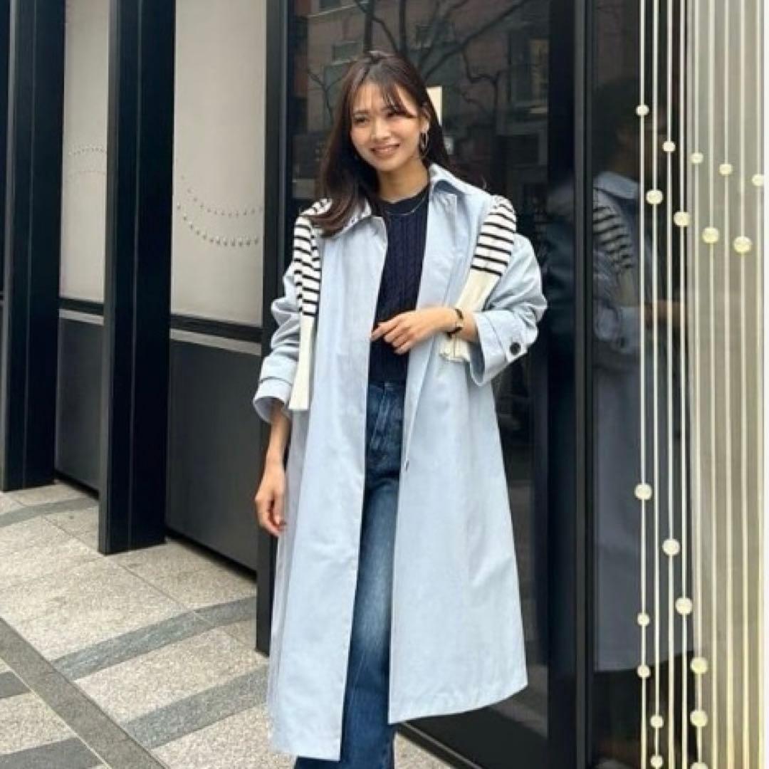 LOUNIE ロングコート ライトブルー 38 - メルカリ