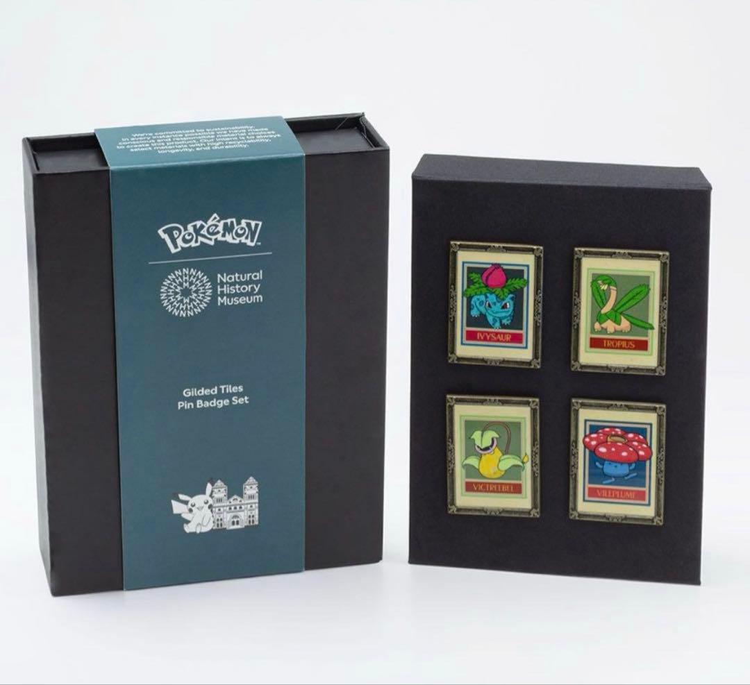 ポケモン30周年 ロンドン自然史博物館コラボ ピンバッジ 4個セット