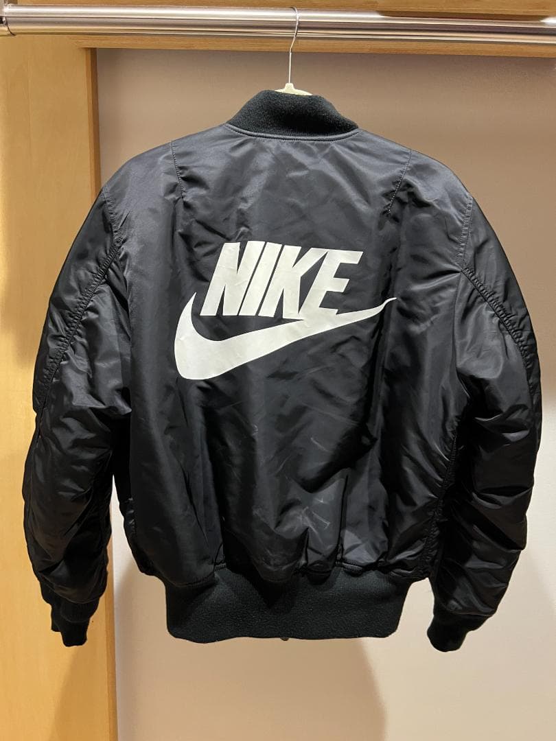 NIKE×ALPHA コラボ MA-1 ジャケット M 黒 - メルカリ