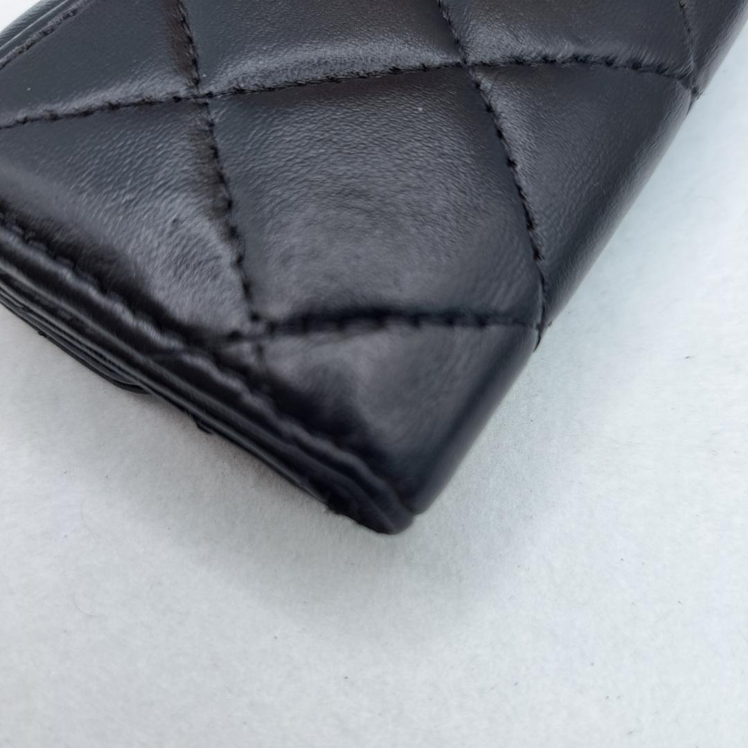 CHANEL　マトラッセ　キーケース　ブラック 　ラムスキン