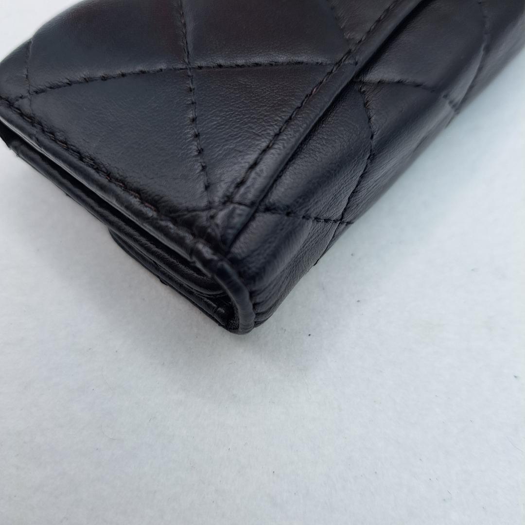 CHANEL　マトラッセ　キーケース　ブラック 　ラムスキン