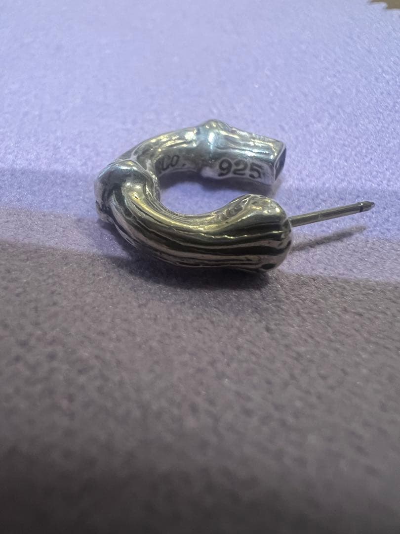 Tiffany オールドティファニー バンブーピアス SV925 フープ 片方③