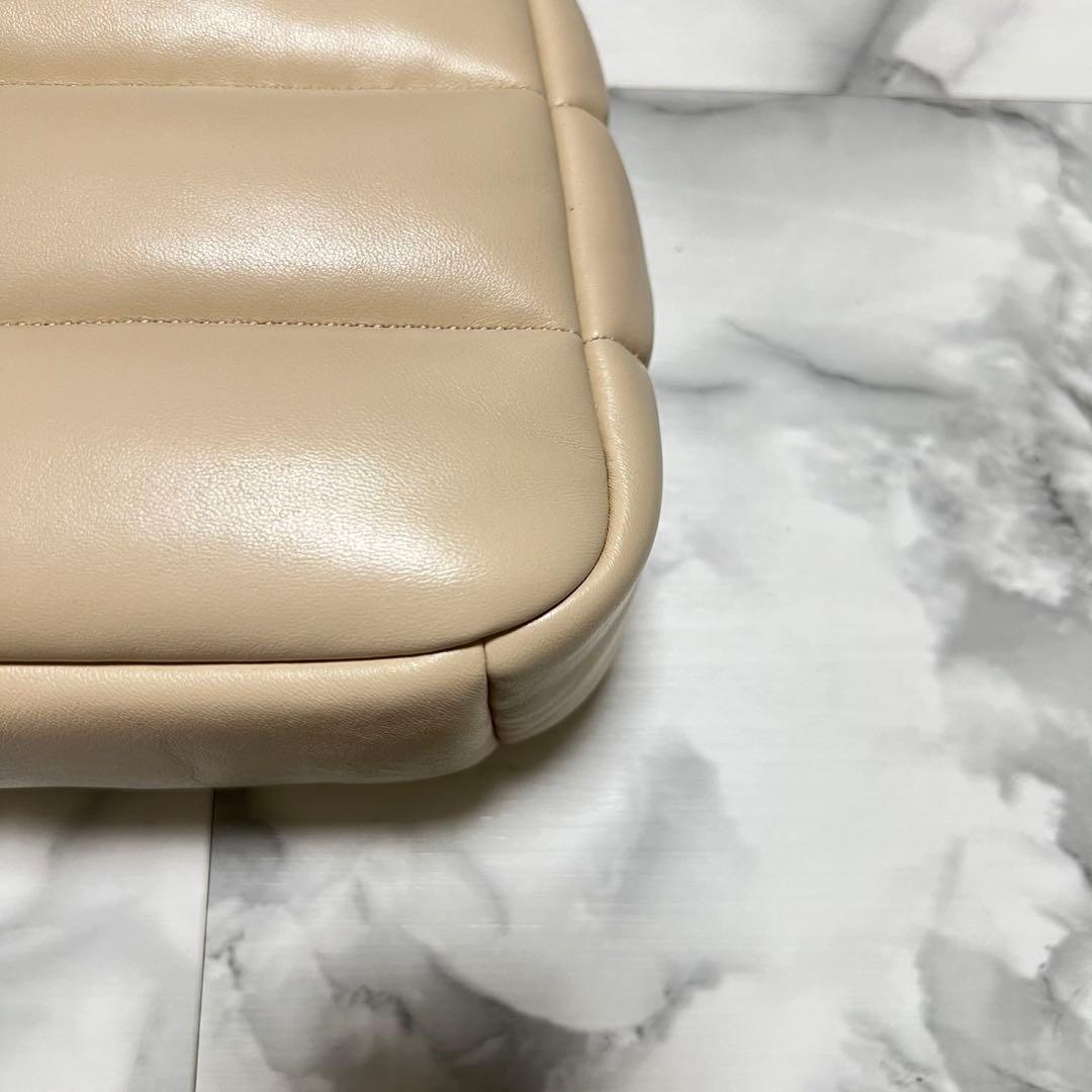 【極美品】コーチ　ミニピロートートバッグ　2way ショルダーバッグ　アイボリー