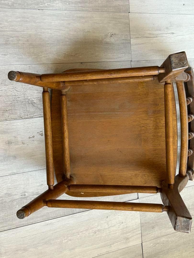 希少 アンティーク シンプル 無垢材チェア スポークチェア ヴィンテージ IZ