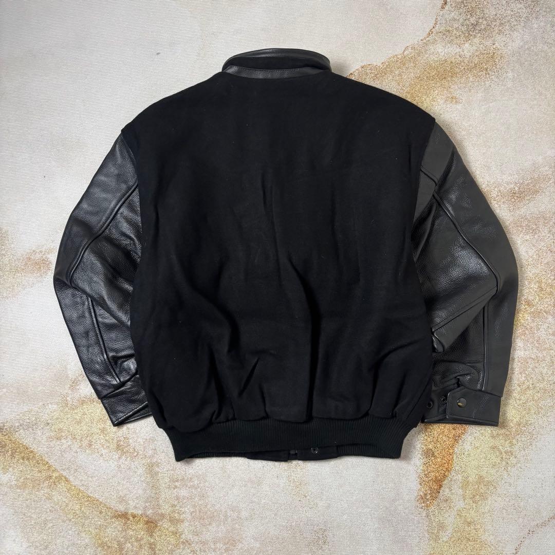 Sustainable fashion様専用】カナダ製レザースタジャン 黒XL