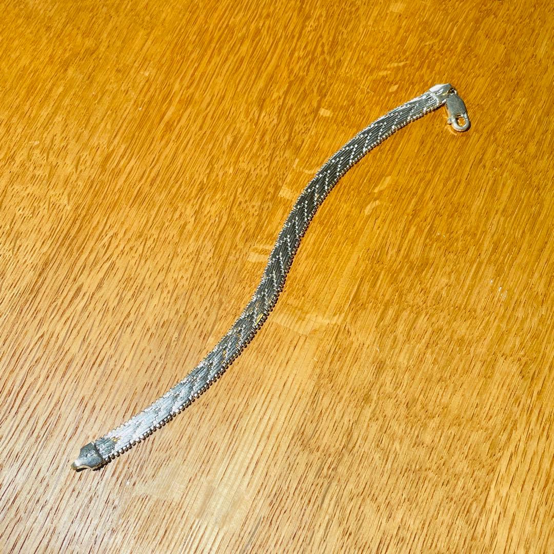 ヴィンテージ 925 Italy ヘリンボーン ブレスレット - メルカリ