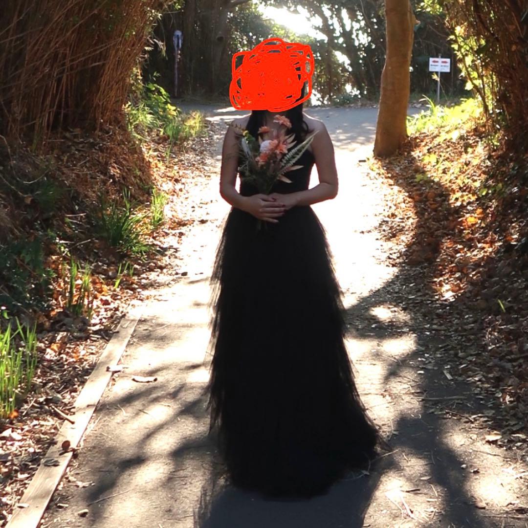 ウェディングドレス 黒・造花ブーケセット┃ロケーション撮影┃前撮りセット 結婚式35*30cmブーケ/ブートニア セット 造花 ブライダル 花束