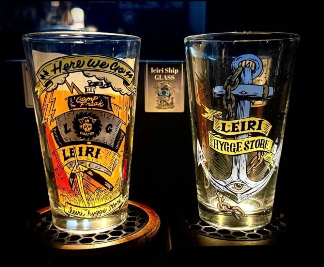 新品未使用 レイリーヒュッゲ グラインドロッヂ パイントグラス 2個