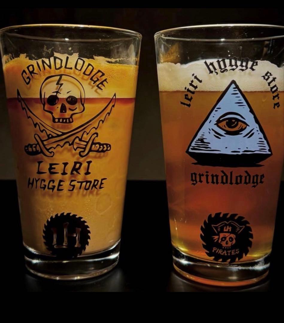 新品未使用 レイリーヒュッゲ グラインドロッヂ パイントグラス 2個