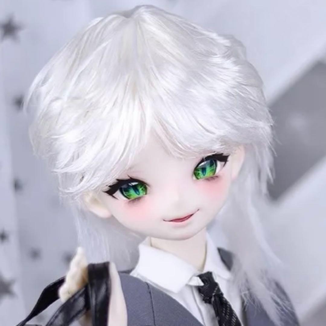 ディーラー様製 ドールウィッグ セット済み 8-9インチ ドール用 mdd