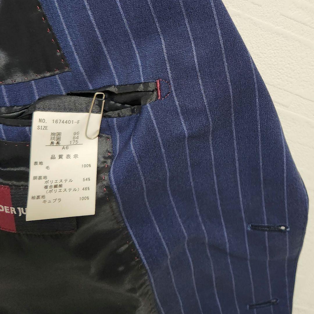 アレキサンダージュリアン　×　マルゾット　メンズ　スーツ　濃紺　ストライプ