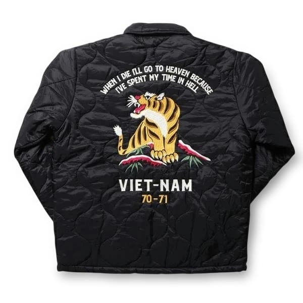 HOUSTON ベトジャン TIGER柄 51379 M BK 楽天市場】ヒューストン【HOUSTON】51379 QUILTING VIETNAM JACKET
