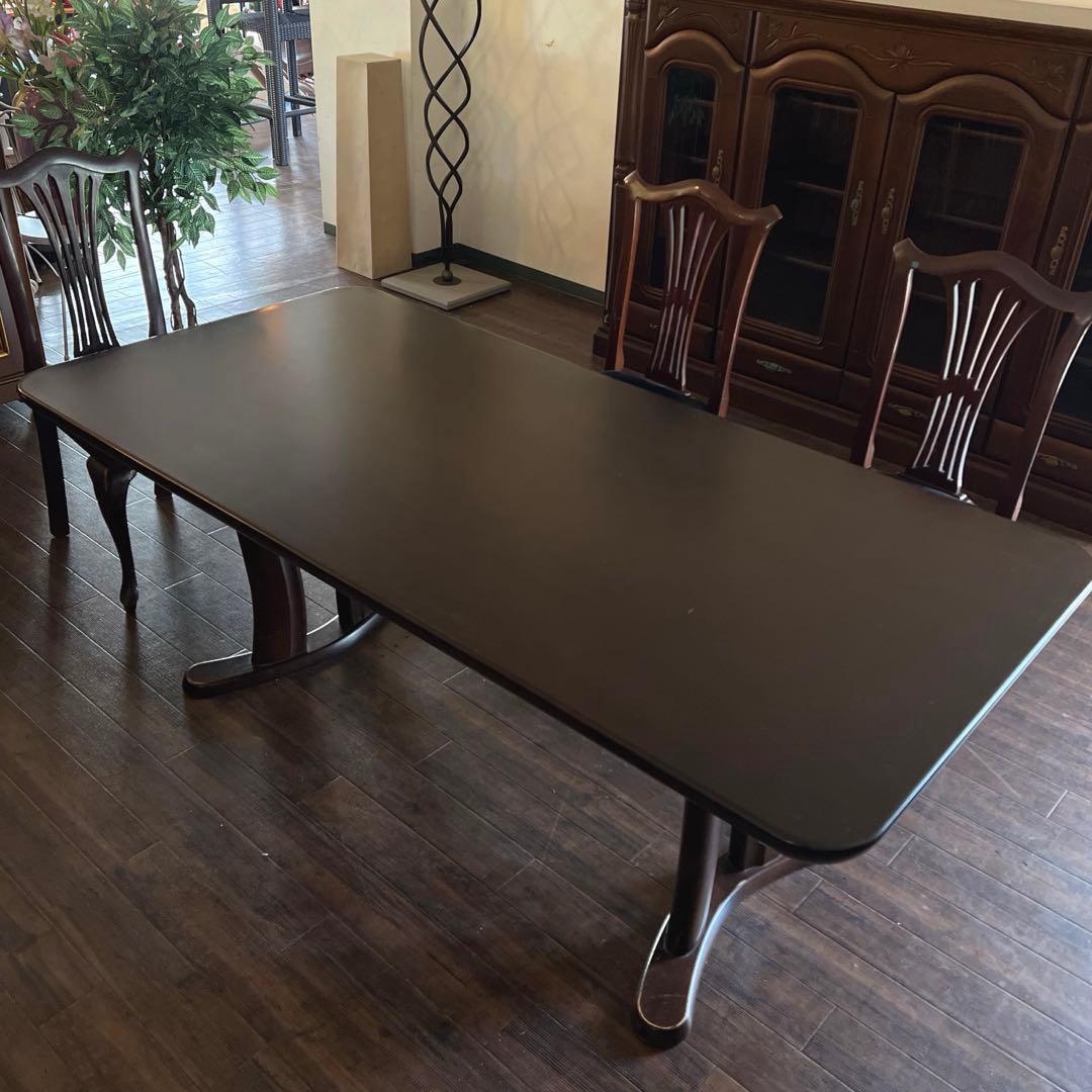 k074 カリモク家具 Direttore ダイニングテーブル 180㎝ ダーク